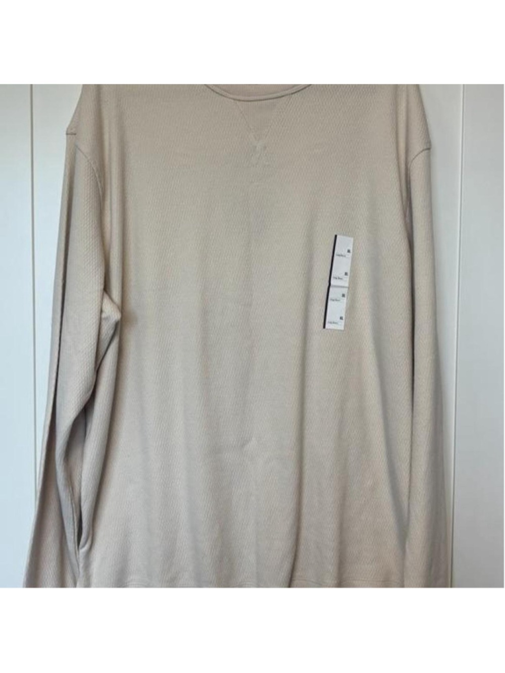 Goodfellow - Cream long sleeve thermal top #thermal #basics